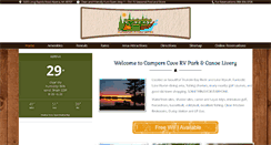 Desktop Screenshot of camperscovecampground.com